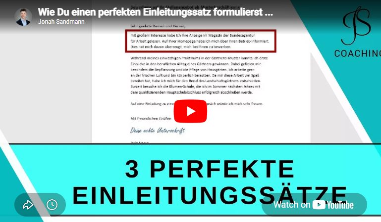 Wie Du einen perfekten Einleitungssatz formulierst ...
